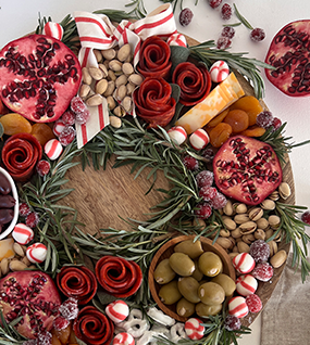 Christmas Rosemary Wreath Rosemary Charcuterie Wreath